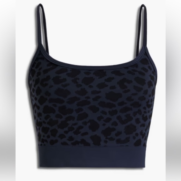 NWT KORAL Activewear Duplo Seamless Bra Leopard Print Navy Blazer - Picture 3 of 16